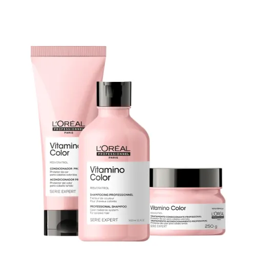 Kit L'Oréal Professionnel Serie Expert Vitamino Color Shampoo 300ml e Condicionador 200ml