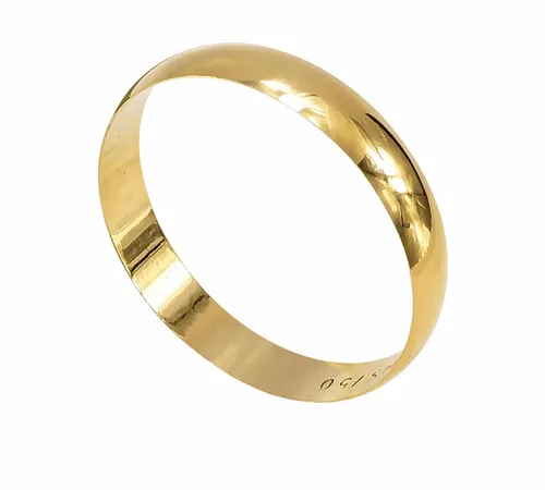 Aliança Legado 3,5 mm Meia Cana em Ouro 18K