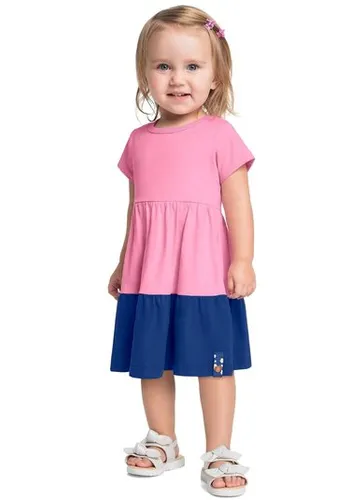 Vestido Infantil em Meia Malha para Menina (Rosa) Bee Loop