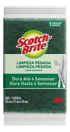 Esponja Scotch-Brite Limpeza Pesada dupla face de sintetica amarelo