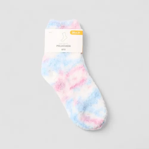 Meia Peluciada Infantil STZ Tie-Dye 29-31 Colorida
