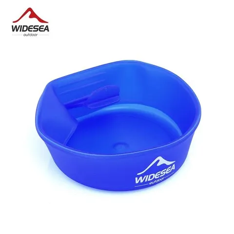 Widesea-Soft Folding Camping Cup, Talheres TPE, Handle Portátil, Bolso ao Ar Livre Bowl, Caneca do Turismo, Caminhadas, Mochila, Panelas, 250ml