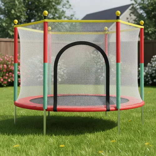 Cama Elástica Pula-Pula Brinq Kids 1,4m Infantil com Rede Segurança
