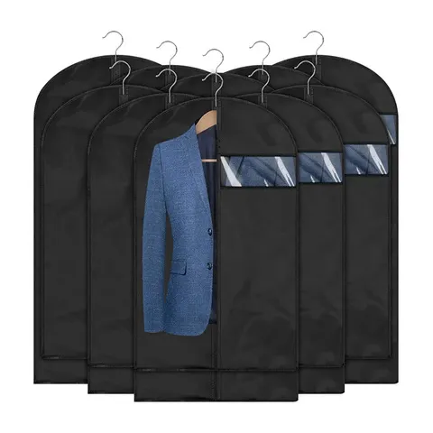 Capa de roupas à prova de poeira, à prova d'água, capa contra poeira, casaco, terno, vestido, protetor, pendurado, sacos de vestuário, organizador de armário