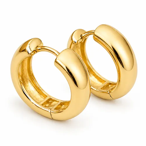 Argola Prata Banhada a Ouro