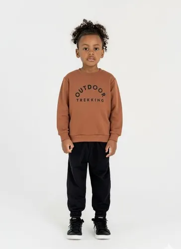 Conjunto Infantil Masculino em Moletom Felpado (Marrom) Guloseima