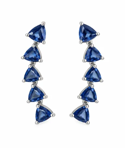 Brinco Ear Cuff com Zircônia Tanzanita 4 mm em Prata
