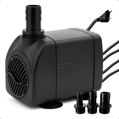 Bomba Submersa 2000l/h 2m Lagos Recalque Fontes Aquários Cascata Chafariz Motor Água Doce Salgada Marinho Fonte Hidroponia Aquaponia