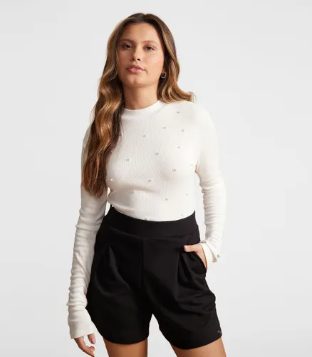 Blusa Juvenil Manga Longa Ribana e Rebites Minty - Moda Feminina e Masculina, Itens para Casa e Mais l Rovitex