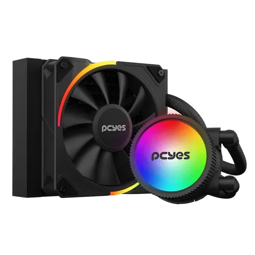Water Cooler PCYES Sangue Frio 3 ARGB Black Vulcan 120mm TDP 200W ARGBSF3120BR