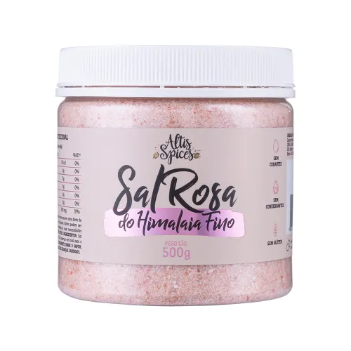 Sal Rosa do Himalaia Fino Altis Spices 500g – Pote