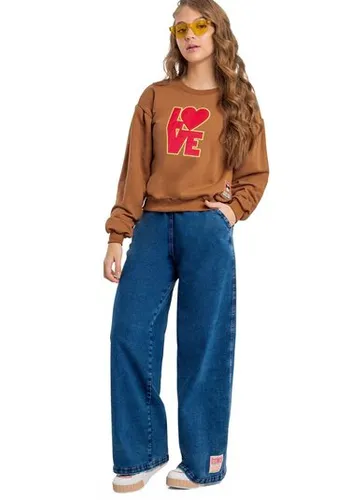 Blusão Love Infantil Feminino em Moletom (Marrom) Gloss