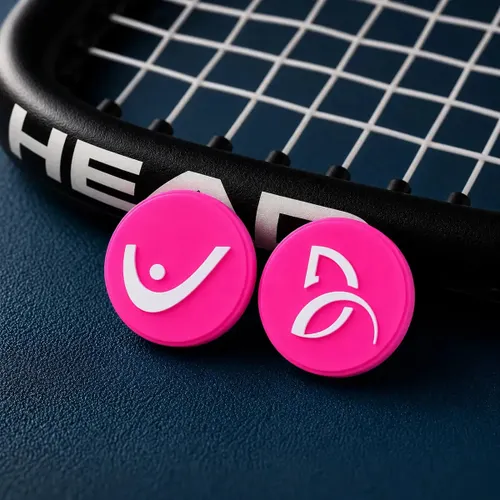 Antivibrador Damper para Raquete de Tenis Head - 2 Unidades Rosa-chiclete Borrachinha para Corda