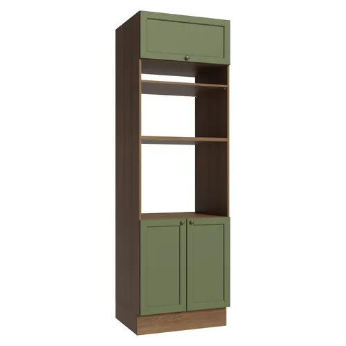 Torre Quente 70 x 60 cm 3 Portas Rustic/Verde Vik Madesa