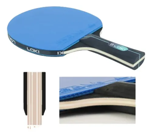 Raquete Tênis de Mesa Profissional K5000 Ping Pong Preto Fl (côncavo)