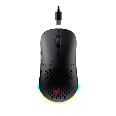Mouse Gamer sem Fio Havit MS963WB, RGB, 8000 DPI, 7 Botões, Bluetooth e 2.4G, Preto