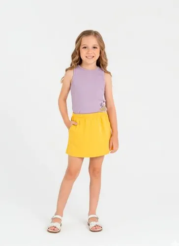 Conjunto com Regata e Short-Saia para Menina (Roxo) Guloseima