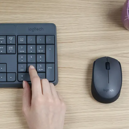 Logitech Mk235 ABNT2 Português Teclado e Mouse Grafite Preto