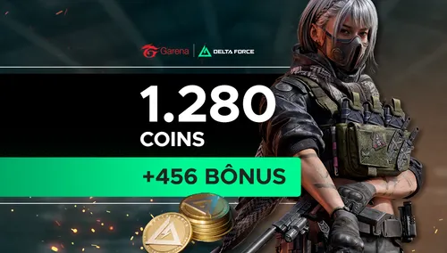 Garena Delta Force Mobile - 1280 Delta Coins + Bônus de 456