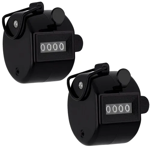 Kit 2 Contador Manual Pessoas Estatico 4 Digitos Controle Entrada