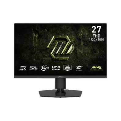 Monitor Gamer MSI MAG 272PF X24, 27", Full HD, 240Hz, Rapid IPS, 0.5ms, FreeSync Premium, Ajuste de Altura, Speakers, Preto - 272PF X24