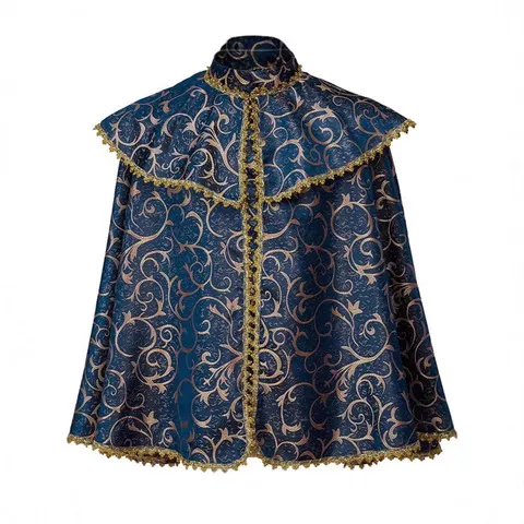 Capa Medieval Renascentista Tudor Masculina Steampunk Xale Curto Manto Nobre de Rei Capa de Príncipe Fantasia de Halloween