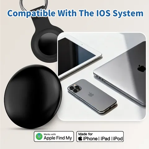 Rastreador à Prova d'Água para Apple Find My App – Etiqueta Inteligente Anti-Perda (iOS) – Localizador Remoto com Alarme Sonoro de 75dB – Localize Chaves, Carteira, Carro, Animais de Estimação