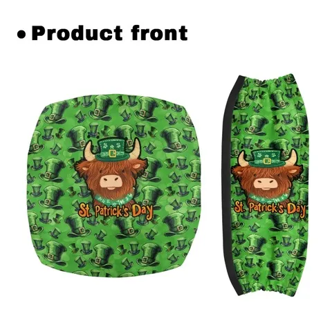 Conjunto de capas para assento de andador Coloranimal, tema Dia de São Patrício, 2 peças, tecido de poliéster, almofada para assento de andador, para mulheres e amigas.