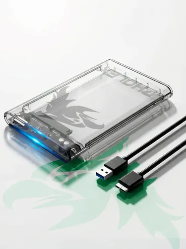 Case HD Externo USB 3.0 Transparente para HD/SSD SATA 2,5" Pholex Gaveta Adaptador Portátil Notebook e PC