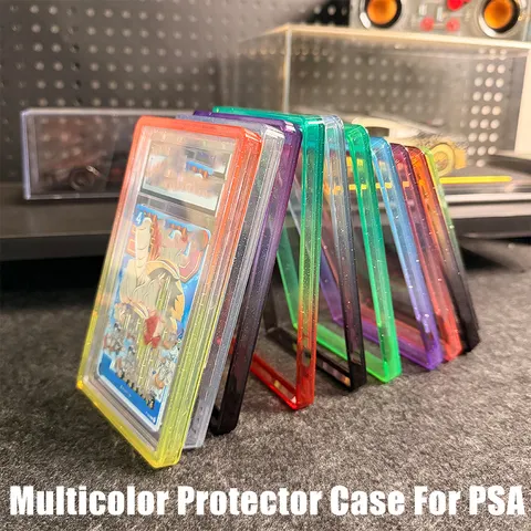 Estojo Empilhável para Cartão Graduado PSA CGC 35PT, Protetor de TPU com Painel Traseiro, Multicolorido, Para PTCG