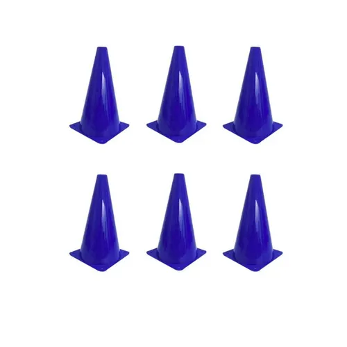 Kit Cone de Treinamento 8 Unidades Plástico Rígido 23cm - Vermelho
