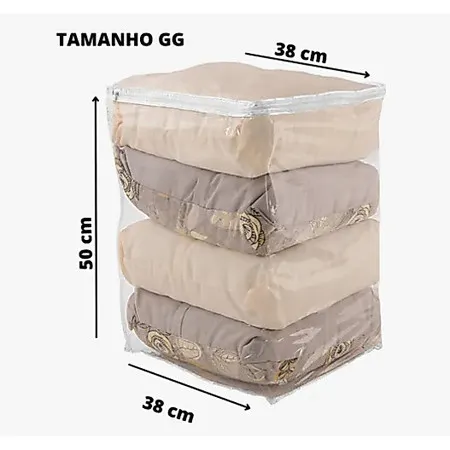 Kit 5 Sacos Organizadores Multiuso Grande com Zíper Enxoval