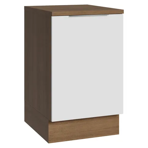 Balcão de Cozinha 50 x 60cm 1 Porta (Com Tampo) Rustic/Branco Stella Madesa