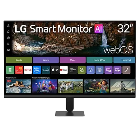 Monitor LG Smart - Tela VA de 32" 4K UHD, HDR10, WebOS 26, ThinQ, Wifi, Air Play, Screen Share, Bluetooth, USB, HDMI - 32U701SB-B - 32U701SB-B