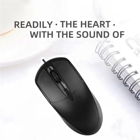 Mouse USB com Fio para Computador, Mouse Óptico, Gamer, PC, Laptop, Mouse, Uso em Escritório e Casa