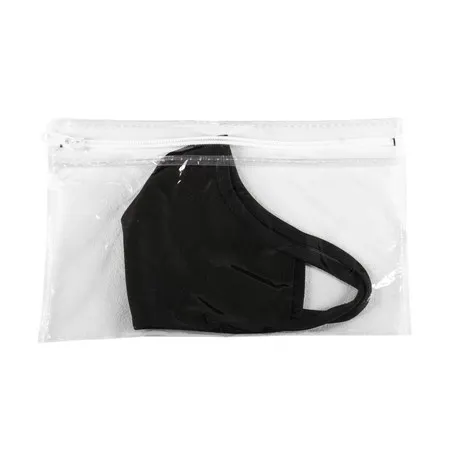 Saquinho Porta Máscara para Escola e Viagem Pvc Transparente com Zíper