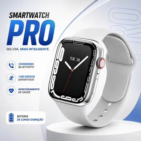 Smartwatch Basike W29S Series 8 Premium Bluetooth Tela HD Touch Esportivo