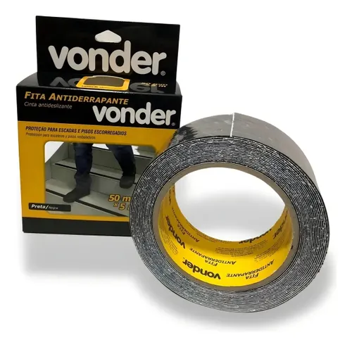 Fita Antiderrapante Lixa para Pisos Escorregadios 5m X 50mm Cor Preto