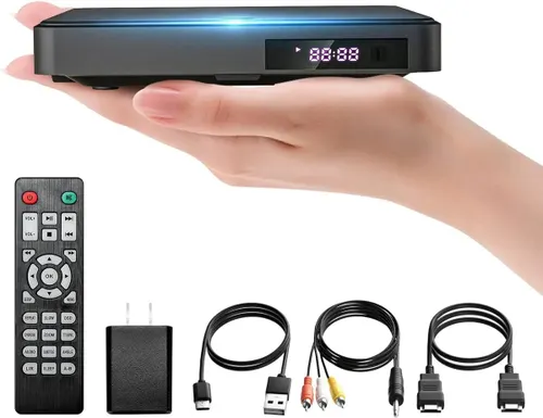 Leitor de Dvd Players Portáteis com Controle Remoto Preto