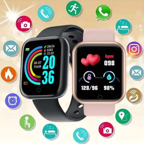 Relógio inteligente para mulheres e homens, relógio de pulso com bluetooth, conectado ao telefone, reprodutor de música, fitness, pulseira esportiva, monitor de sono, relógios digitais