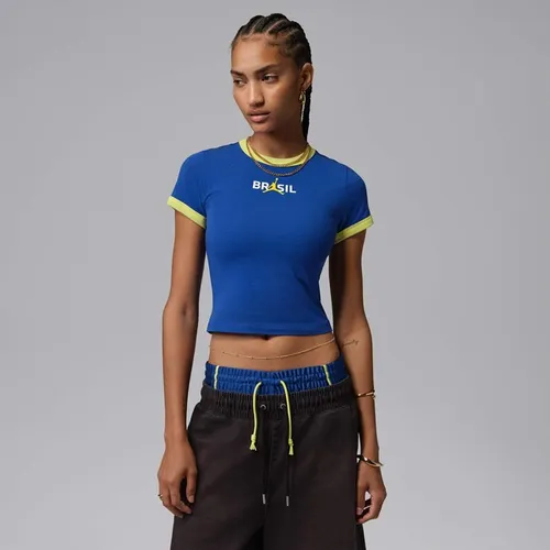Camiseta Brasil Jordan Retro Crew Feminina