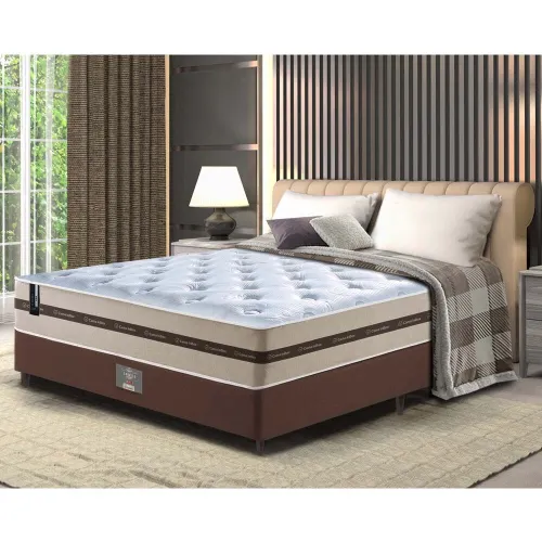Conjunto Cama Box (Colchão + Box) de Molas Ensacadas Cama inBox Smart