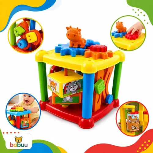 Cubo Sensorial Educativo Blocos Montar Interativo Cognitivo Crianças Bebês Babuu Brinquedos Educativos