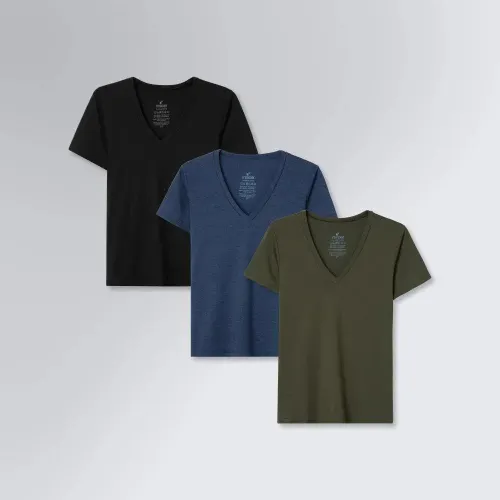 Kit 3 Tech T-Shirt Gola V Feminina - Cores Selecionadas