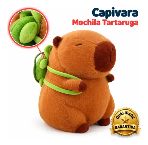 Capivara Filó Pelúcia Gigante Antialérgica Bichinho de Pelúcia Macio Brinquedo Infantil e Adulto Decoração Quarto Presente Criativo Confortável Seguro Alta Qualidade Brasiliana Tech