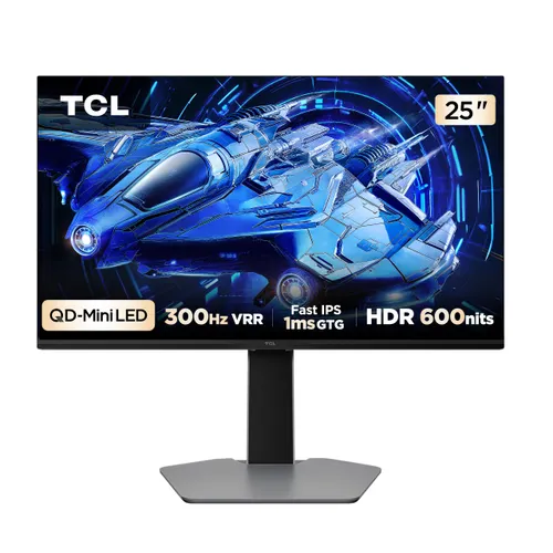 Monitor Gamer TCL 25 Polegadas QLED Mini LED Full HD G64 300Hz 1ms (GtG) Freesync HDR 600 nits 25G64