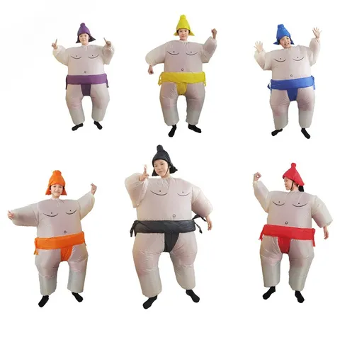Fantasia Inflável de Luta de Sumô para Homens Gordinhos, Competição de Jogos, Festa de Halloween, Fantasia de Cosplay, Adereços Engraçados