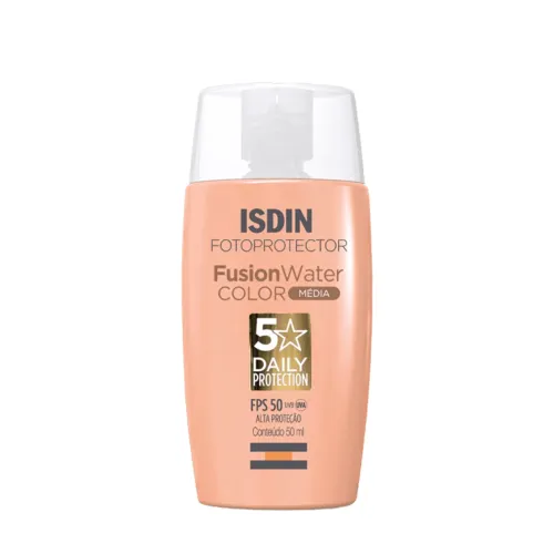 Protetor Solar Facial Fusion Water Cor Média FPS 50 Isdin 50ml