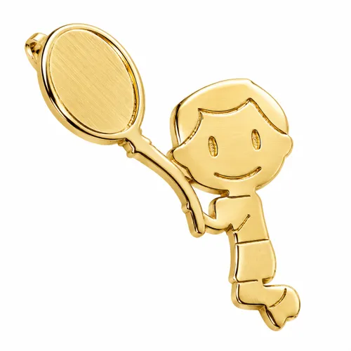 Pingente Menino com Balão 1,5 cm em Ouro 18K