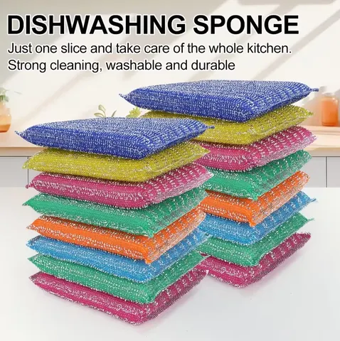 Conjunto de 4 Esponjas de Limpeza para Cozinha, Esponja para Lavar Louça, Removedor de Manchas para Panelas e Tigelas, Ferramentas de Limpeza Doméstica